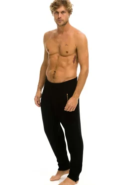 Sweatpants | Aviator Nation MEN'S VINTAGE CABIN CASHMERE SWEATER PANT- BLACK BLACKWOMENSAviatorNation