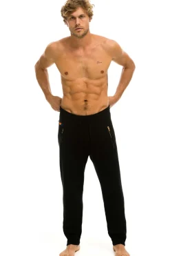 Sweatpants | Aviator Nation MEN'S VINTAGE CABIN CASHMERE SWEATER PANT- BLACK BLACKWOMENSAviatorNation