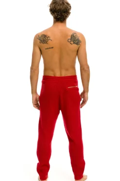 Sweatpants | Aviator Nation MEN'S VINTAGE CABIN CASHMERE SWEATER PANT - CHERRY