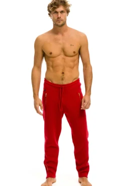 Sweatpants | Aviator Nation MEN'S VINTAGE CABIN CASHMERE SWEATER PANT - CHERRY