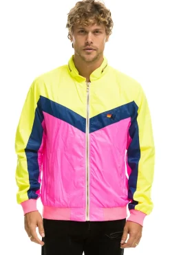 Wind Breakers | Aviator Nation MEN'S WINDBREAKER JACKET - NEON PINK NEONPINK
