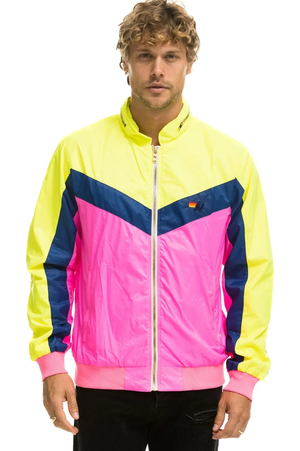 Wind Breakers | Aviator Nation MEN'S WINDBREAKER JACKET - NEON PINK NEONPINK