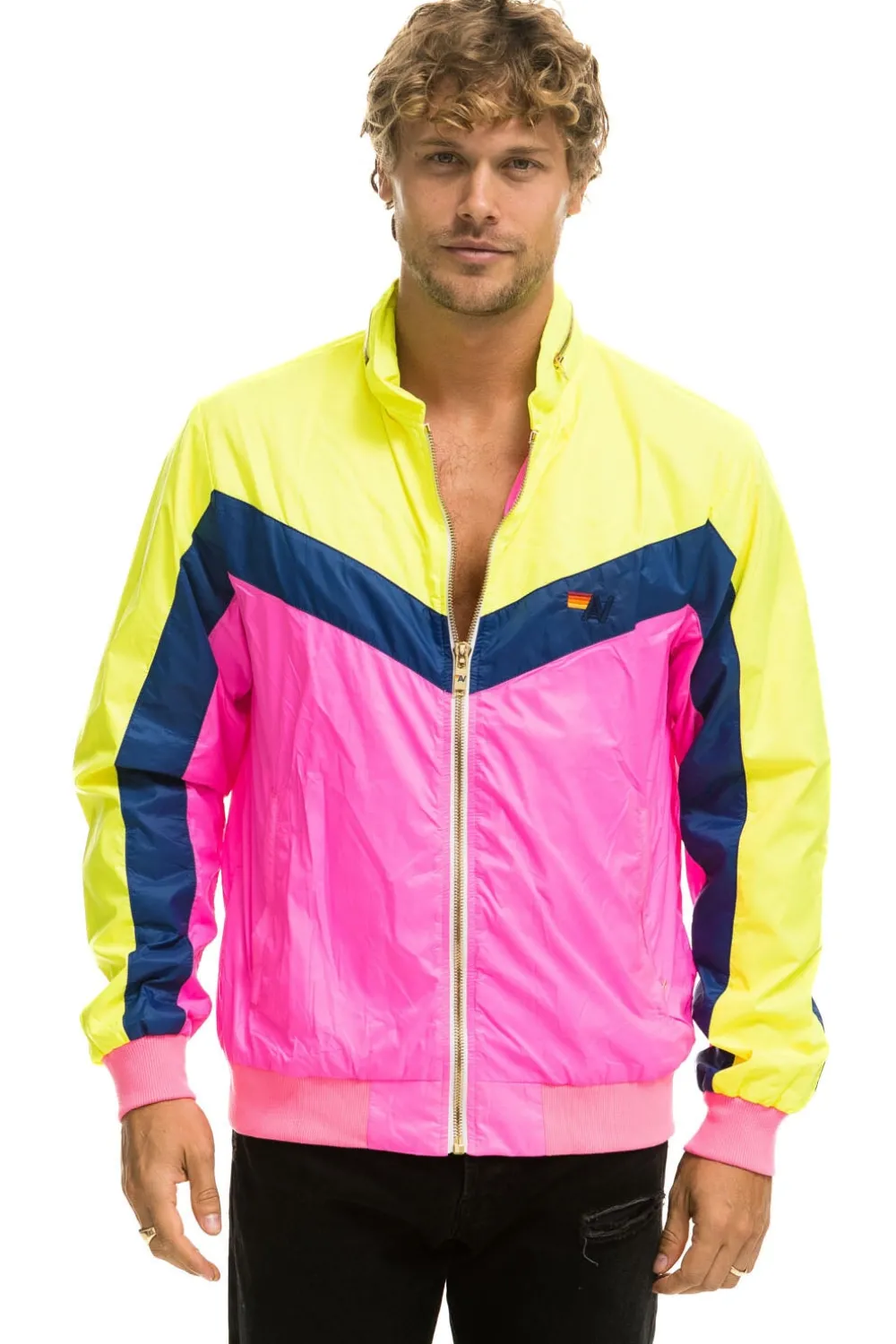 Wind Breakers | Aviator Nation MEN'S WINDBREAKER JACKET - NEON PINK NEONPINK