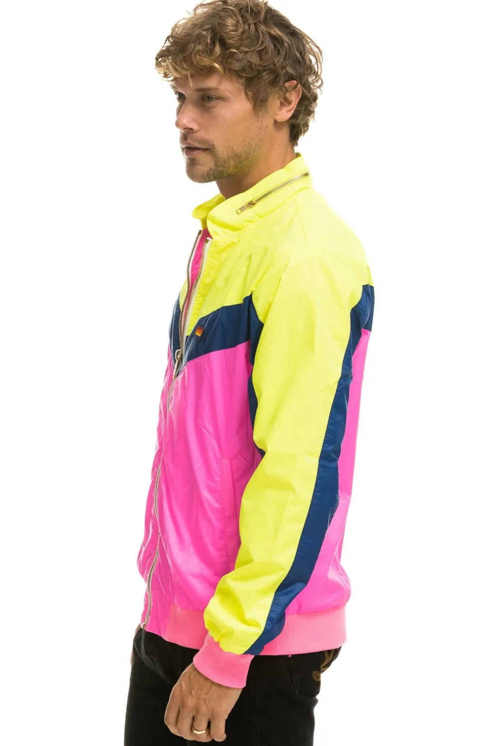 Wind Breakers | Aviator Nation MEN'S WINDBREAKER JACKET - NEON PINK NEONPINK