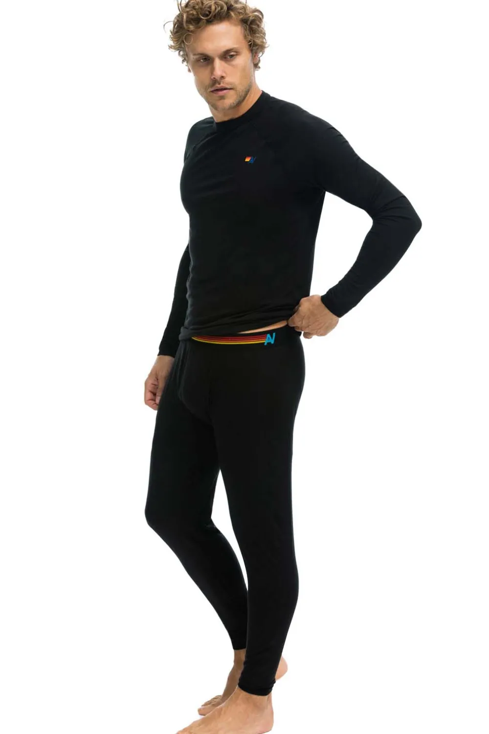 Base Layers | Aviator Nation MICRO MODAL BASE LAYER BOTTOM - BLACK