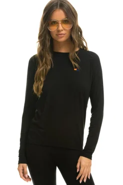 Base Layers | Aviator Nation MICRO MODAL BASE LAYER TOP - BLACK