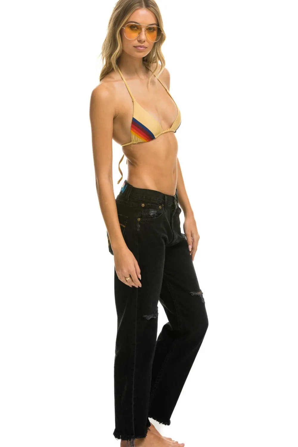 Denim | Denim | Aviator Nation MID RISE RELAXED SURFER JEAN - VINTAGE BLACK VINTAGEBLACK