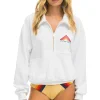 Sweatshirts | Sweatshirts | Aviator Nation MOUNTAIN EMBROIDERY HALF ZIP SWEATSHIRT - WHITE