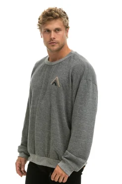 Sweatshirts | Sweatshirts | Aviator Nation MOUNTAIN STITCH RELAXED CREW SWEATSHIRT - HEATHER // GREY HEATHER//GREY