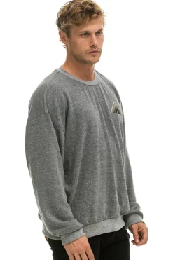 Sweatshirts | Sweatshirts | Aviator Nation MOUNTAIN STITCH RELAXED CREW SWEATSHIRT - HEATHER // GREY HEATHER//GREY
