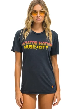 Tees | Tees | Aviator Nation NASHVILLE MUSIC CITY TEE - CHARCOAL