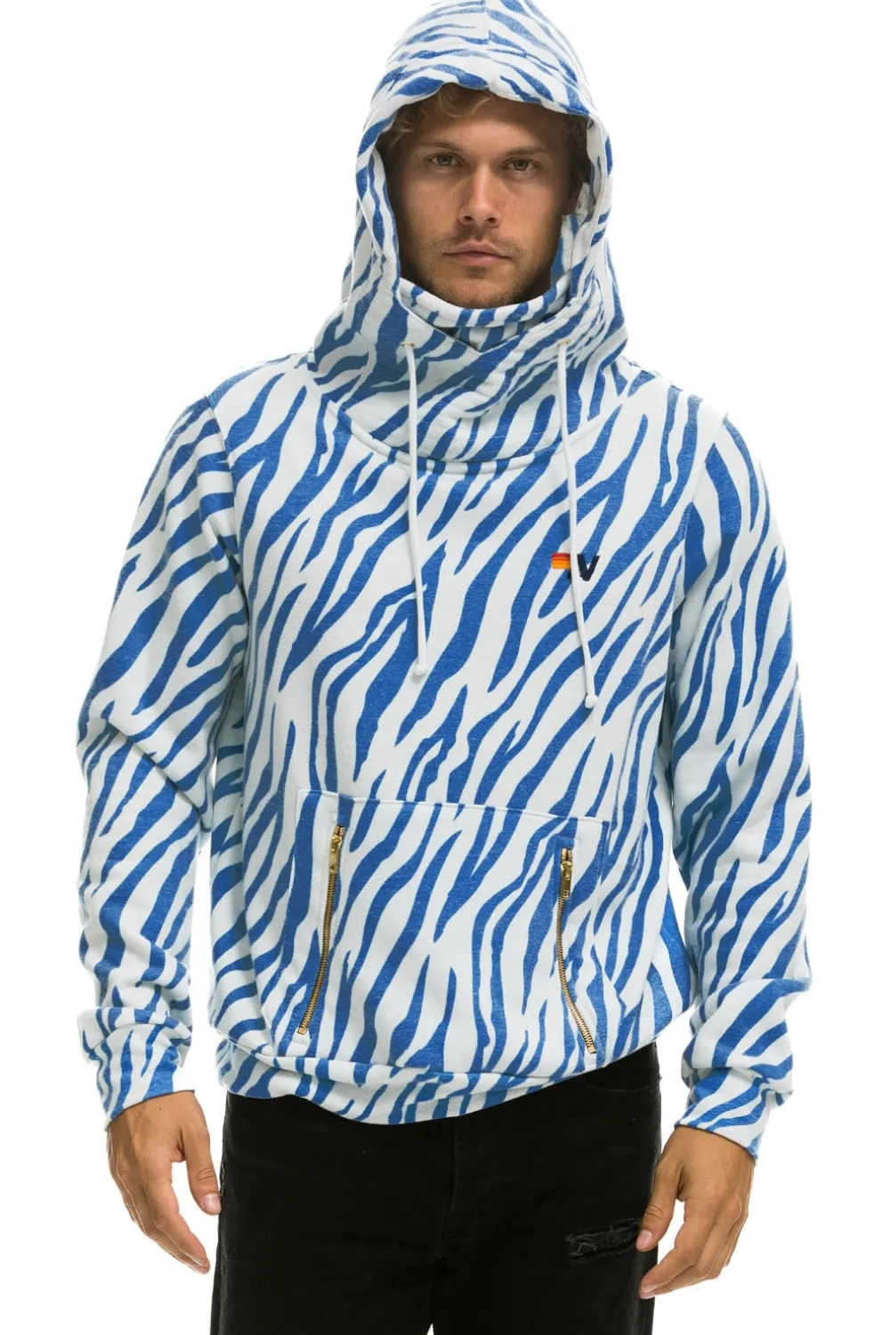 Hoodies | Hoodies | Aviator Nation NINJA PULLOVER HOODIE - BLUE TIGER BLUETIGER