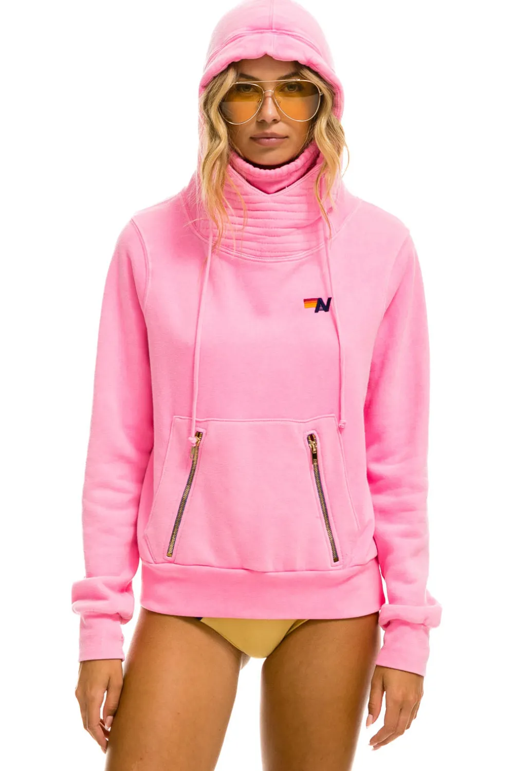 Hoodies | Hoodies | Aviator Nation NINJA PULLOVER HOODIE - NEON PINK NEONPINK