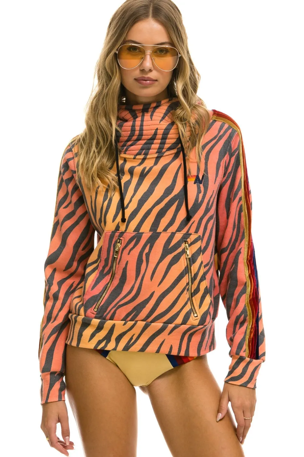 Hoodies | Hoodies | Aviator Nation NINJA PULLOVER HOODIE - TIGER
