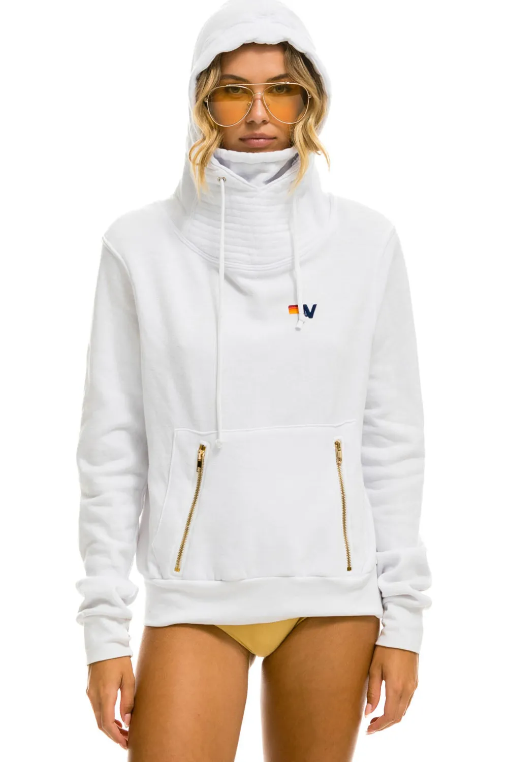 Hoodies | Hoodies | Aviator Nation NINJA PULLOVER HOODIE - WHITE
