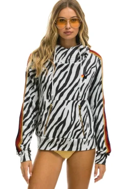 Hoodies | Hoodies | Aviator Nation NINJA PULLOVER HOODIE - ZEBRA