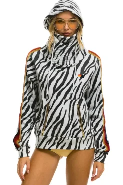 Hoodies | Hoodies | Aviator Nation NINJA PULLOVER HOODIE - ZEBRA