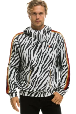 Hoodies | Hoodies | Aviator Nation NINJA PULLOVER HOODIE - ZEBRA