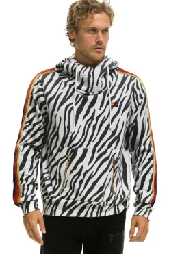 Hoodies | Hoodies | Aviator Nation NINJA PULLOVER HOODIE - ZEBRA
