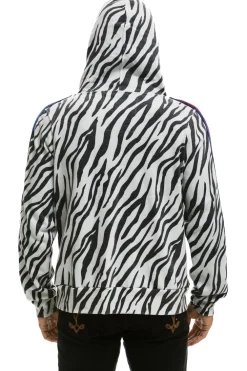 Hoodies | Hoodies | Aviator Nation NINJA PULLOVER HOODIE - ZEBRA