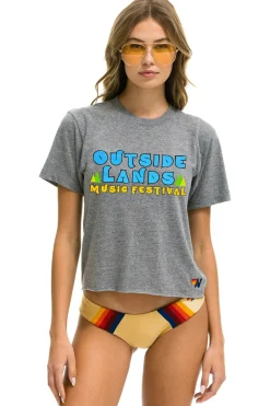 Collab Merchandise | Collab Merchandise | Aviator Nation OUTSIDE LANDS 2024 BOYFRIEND TEE - HEATHER GREY HEATHERGREY