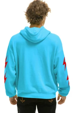 Hoodies | Collab Merchandise | Aviator Nation OUTSIDE LANDS 2024 RELAXED PULLOVER HOODIE - NEON BLUE NEONBLUE