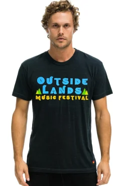 Tees | Collab Merchandise | Aviator Nation OUTSIDE LANDS 2024 UNISEX CREW TEE - CHARCOAL