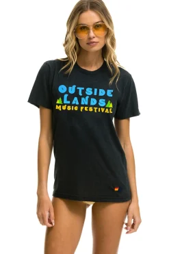Tees | Collab Merchandise | Aviator Nation OUTSIDE LANDS 2024 UNISEX CREW TEE - CHARCOAL