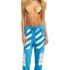 Sweatpants | Aviator Nation PALM BOLT STRIPE CARGO COLOR BLOCK SWEATPANTS - OCEAN // NEON YELLOW OCEAN//NEONYELLOW