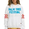 Collab Merchandise | Collab Merchandise | Aviator Nation PALM TREE FESTIVAL ASPEN 2023 PULLOVER HOODIE RELAXED - WHITE