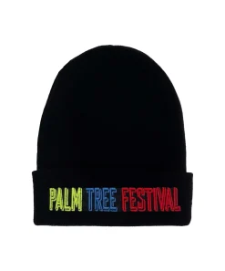 Beanies | Beanie | Aviator Nation PALM TREE FESTIVAL ASPEN 2023 BEANIE - BLACK