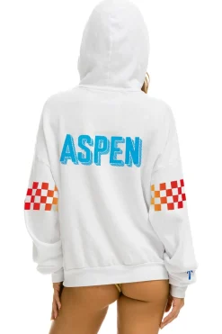 Collab Merchandise | Collab Merchandise | Aviator Nation PALM TREE FESTIVAL ASPEN 2023 PULLOVER HOODIE RELAXED - WHITE