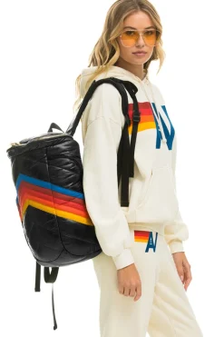 Backpacks | Backpacks | Aviator Nation PEAK PUFFER BACKPACK - BLACK GLOSSY BLACKGLOSSY