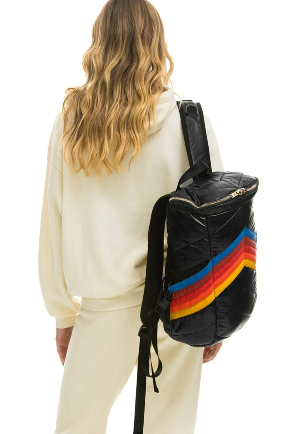Backpacks | Backpacks | Aviator Nation PEAK PUFFER BACKPACK - BLACK GLOSSY BLACKGLOSSY