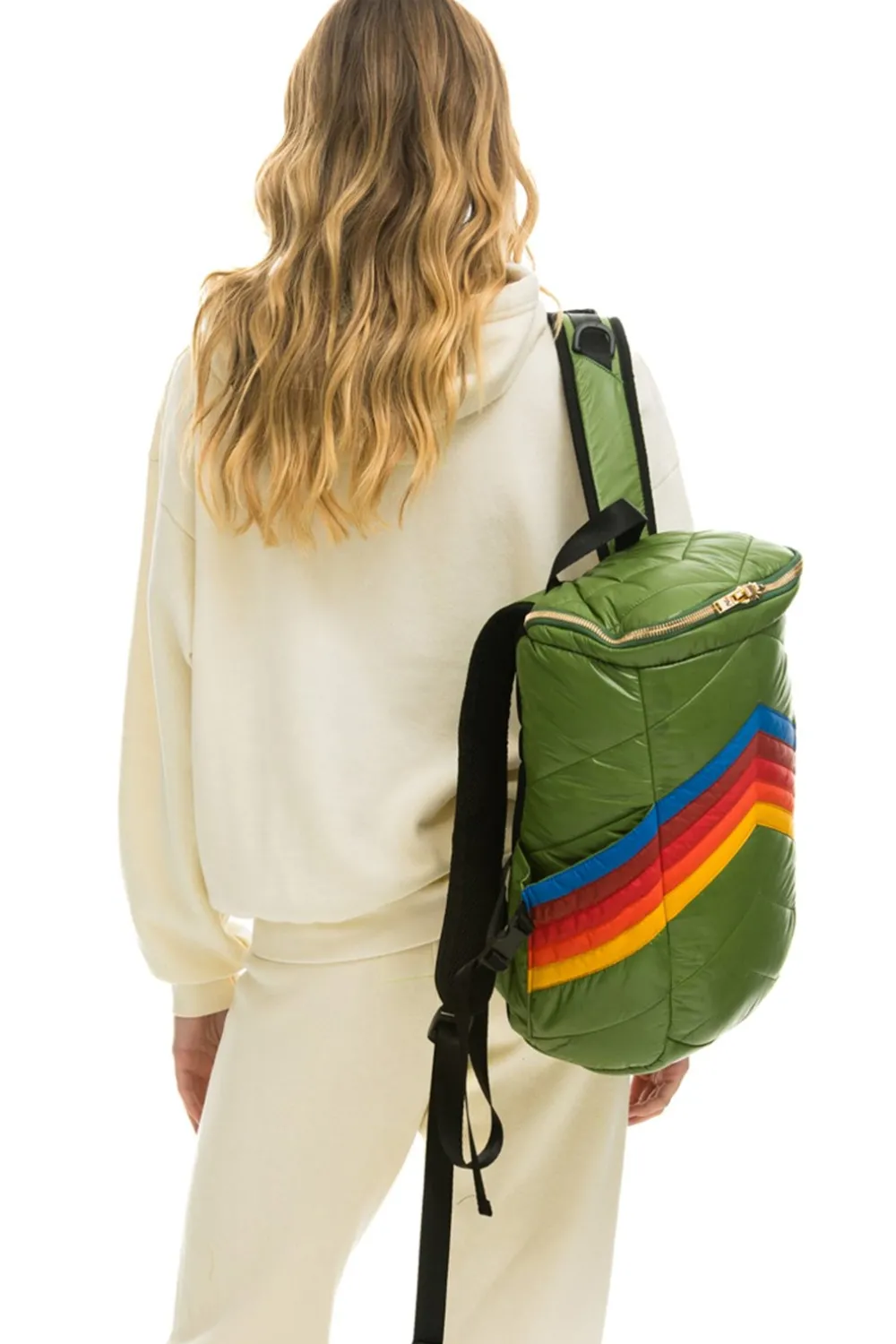 Backpacks | Backpacks | Aviator Nation PEAK PUFFER BACKPACK - GARDEN GREEN GLOSSY GARDENGREENGLOSSY
