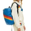 Backpacks | Backpacks | Aviator Nation PEAK PUFFER BACKPACK - SNORKEL BLUE GLOSSY SNORKELBLUEGLOSSY