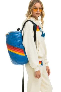 Backpacks | Backpacks | Aviator Nation PEAK PUFFER BACKPACK - SNORKEL BLUE GLOSSY SNORKELBLUEGLOSSY