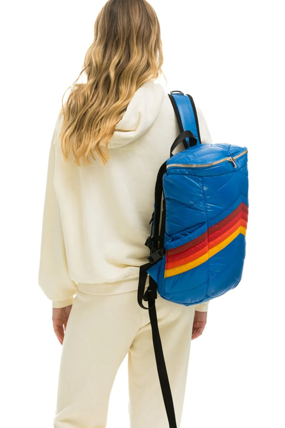Backpacks | Backpacks | Aviator Nation PEAK PUFFER BACKPACK - SNORKEL BLUE GLOSSY SNORKELBLUEGLOSSY