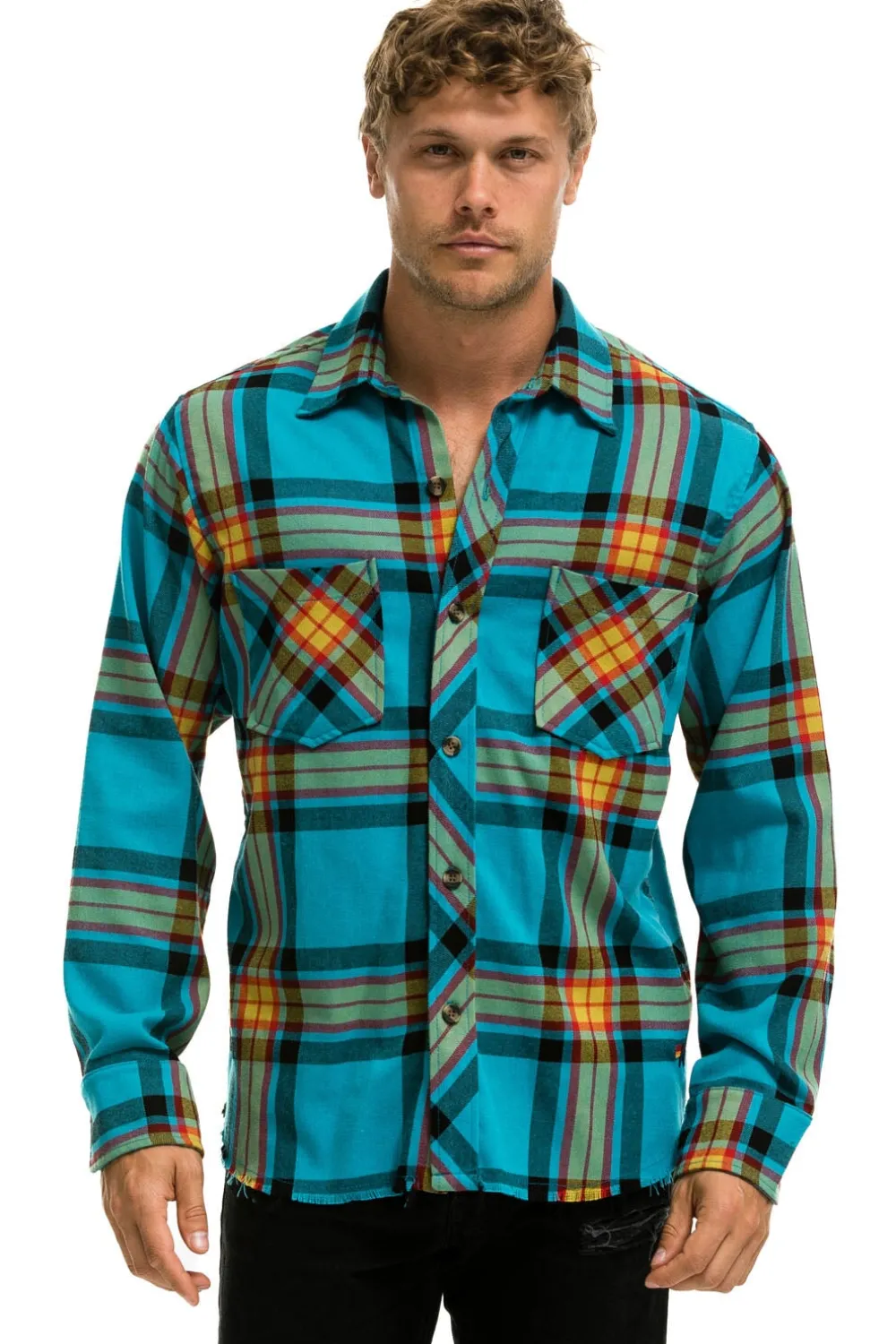 Tees | Aviator Nation PLAID FLANNEL LIGHT WEIGHT UNISEX WESTERN SHIRT - JACKSON PLAID JACKSONPLAID