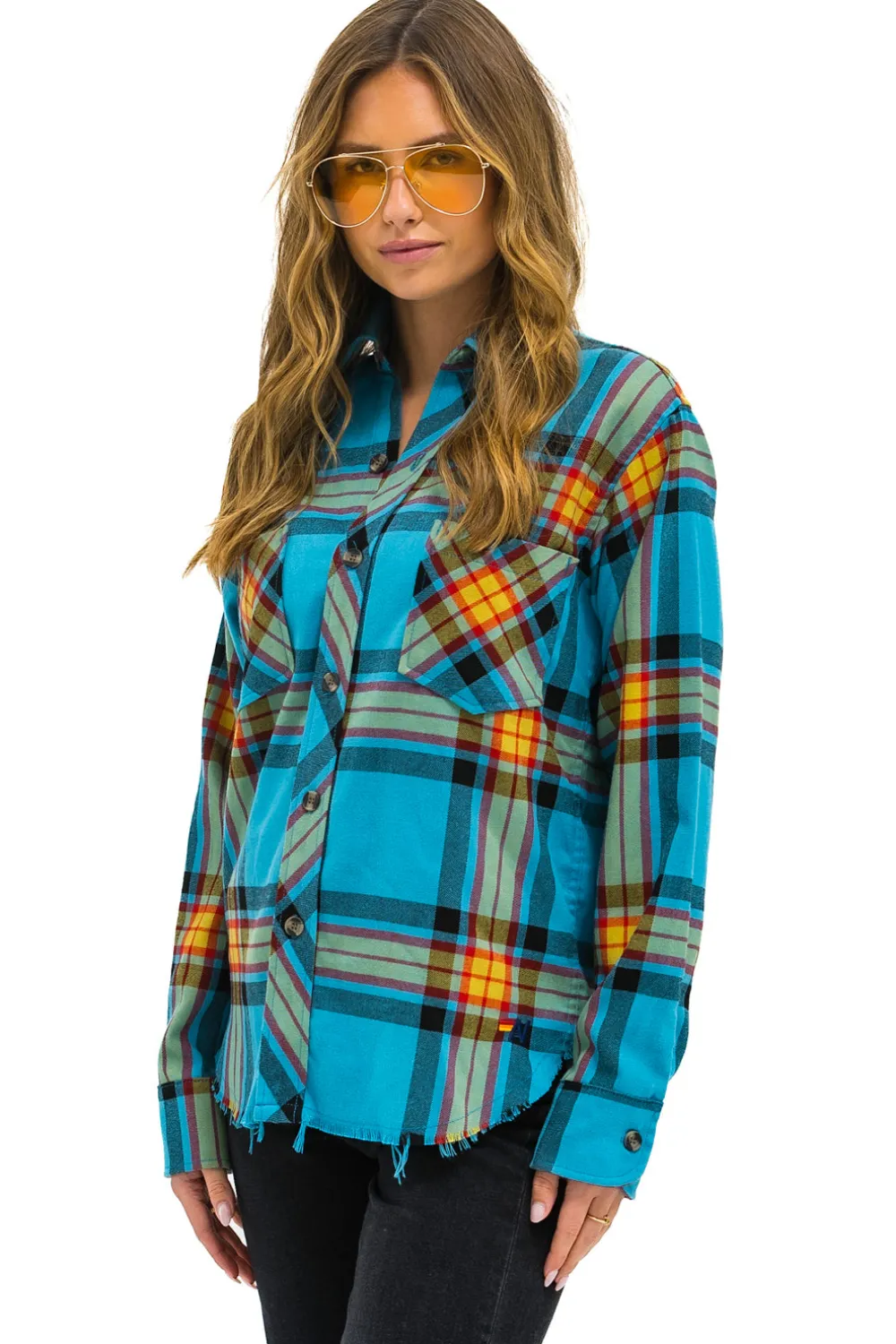 Tees | Aviator Nation PLAID FLANNEL LIGHT WEIGHT UNISEX WESTERN SHIRT - JACKSON PLAID JACKSONPLAID