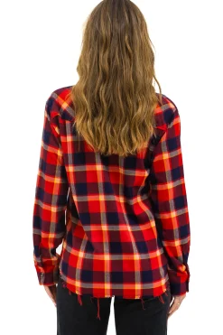 Tees | Aviator Nation PLAID FLANNEL LIGHT WEIGHT UNISEX WESTERN SHIRT - RUGBY PLAID RUGBYPLAID