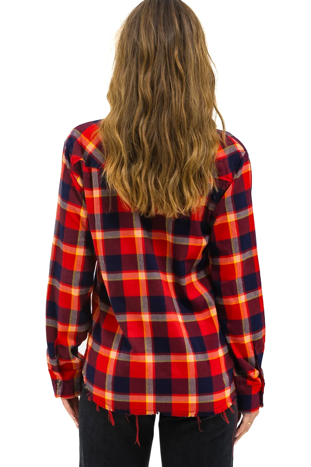 Tees | Aviator Nation PLAID FLANNEL LIGHT WEIGHT UNISEX WESTERN SHIRT - RUGBY PLAID RUGBYPLAID