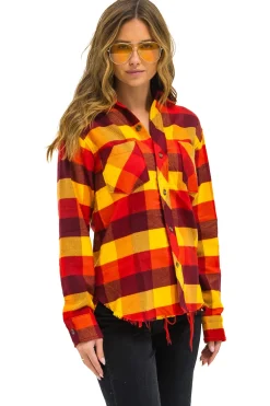 Tees | Aviator Nation PLAID FLANNEL LIGHT WEIGHT UNISEX WESTERN SHIRT - SURFY PLAID SURFYPLAID