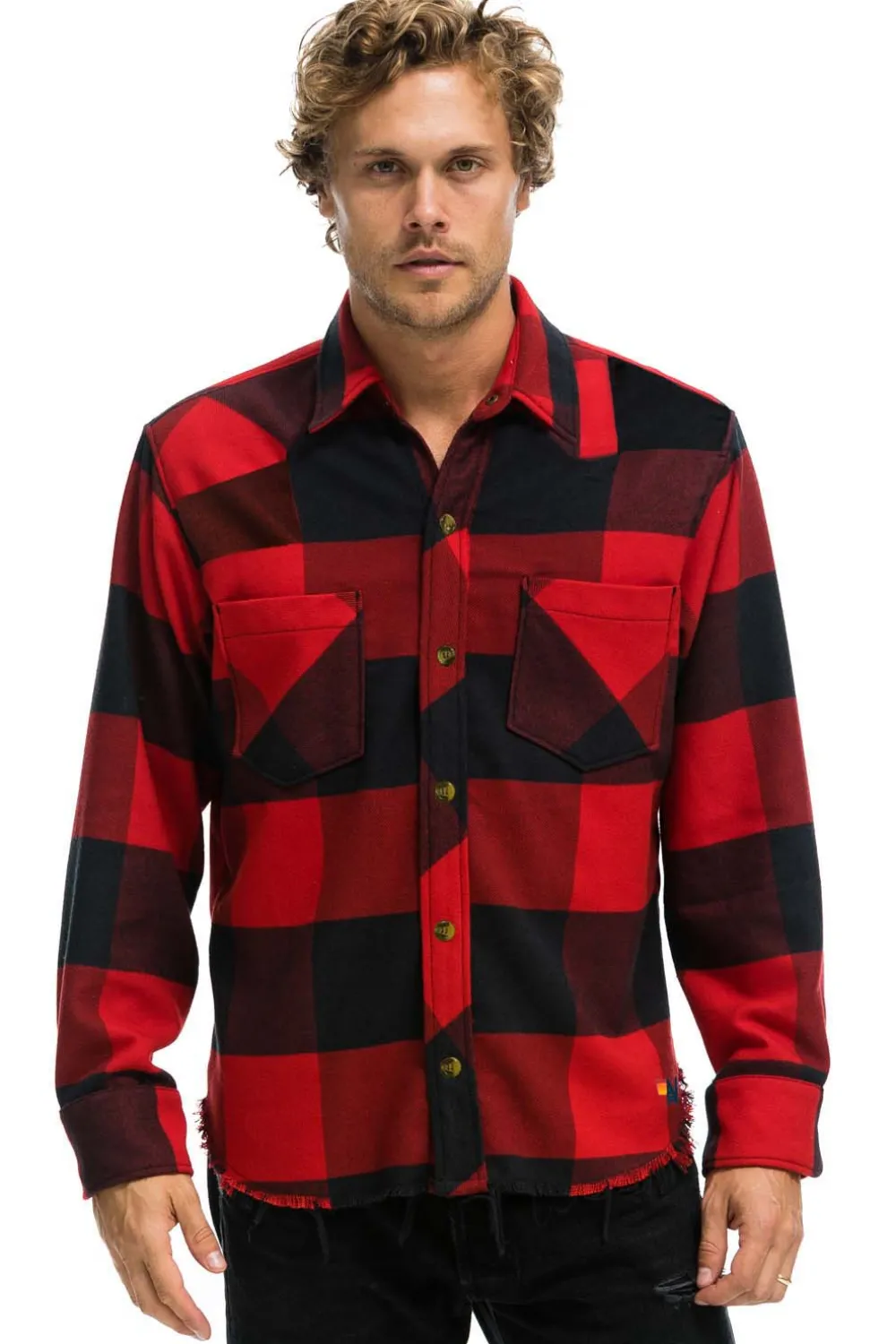 Tees | Aviator Nation PLAID FLANNEL WESTERN SHIRT - BUFFALO PLAID BUFFALOPLAID