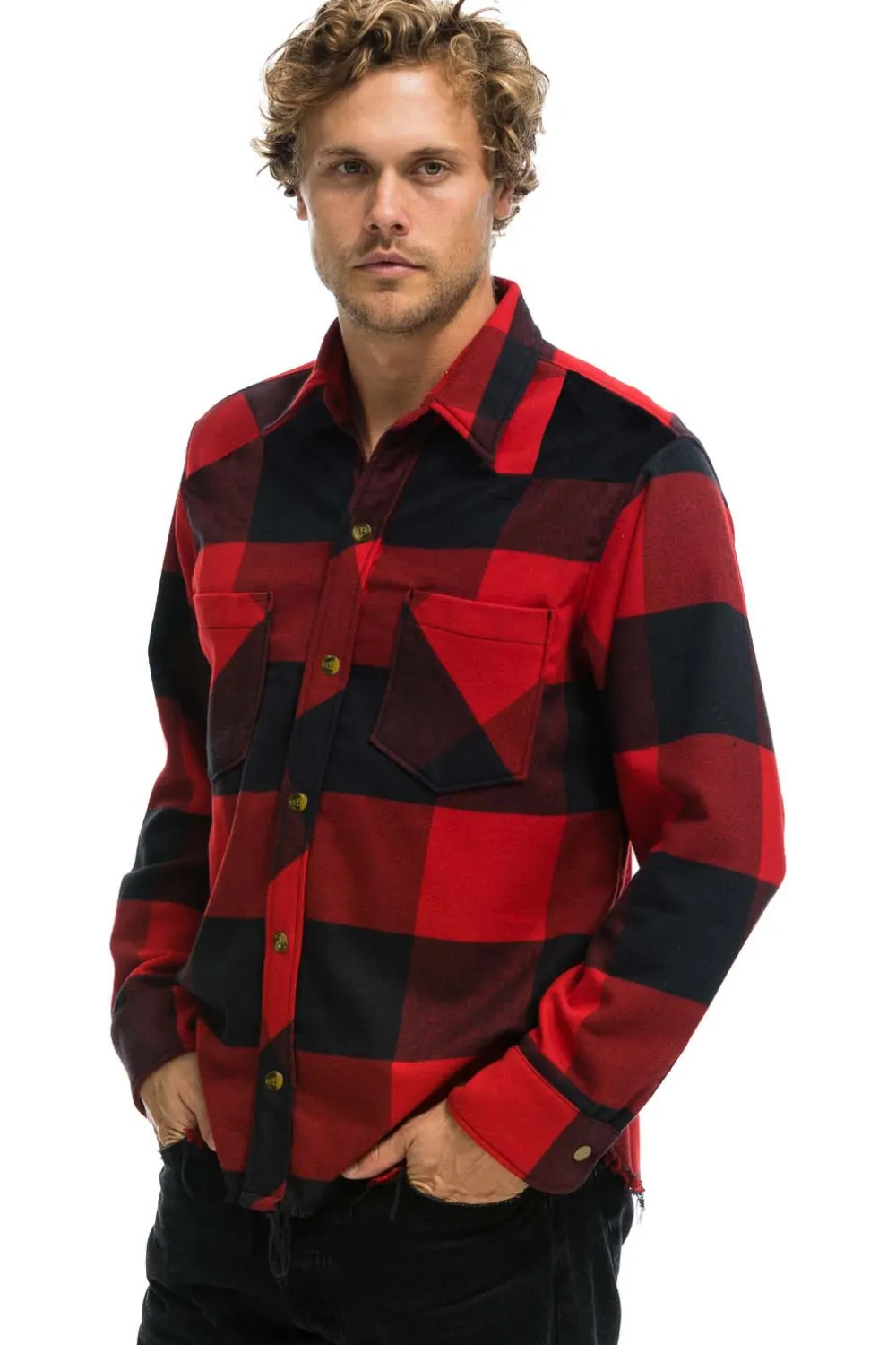 Tees | Aviator Nation PLAID FLANNEL WESTERN SHIRT - BUFFALO PLAID BUFFALOPLAID