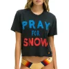 Boyfriend Tees | Tees | Aviator Nation PRAY FOR SNOW BOYFRIEND TEE - CHARCOAL