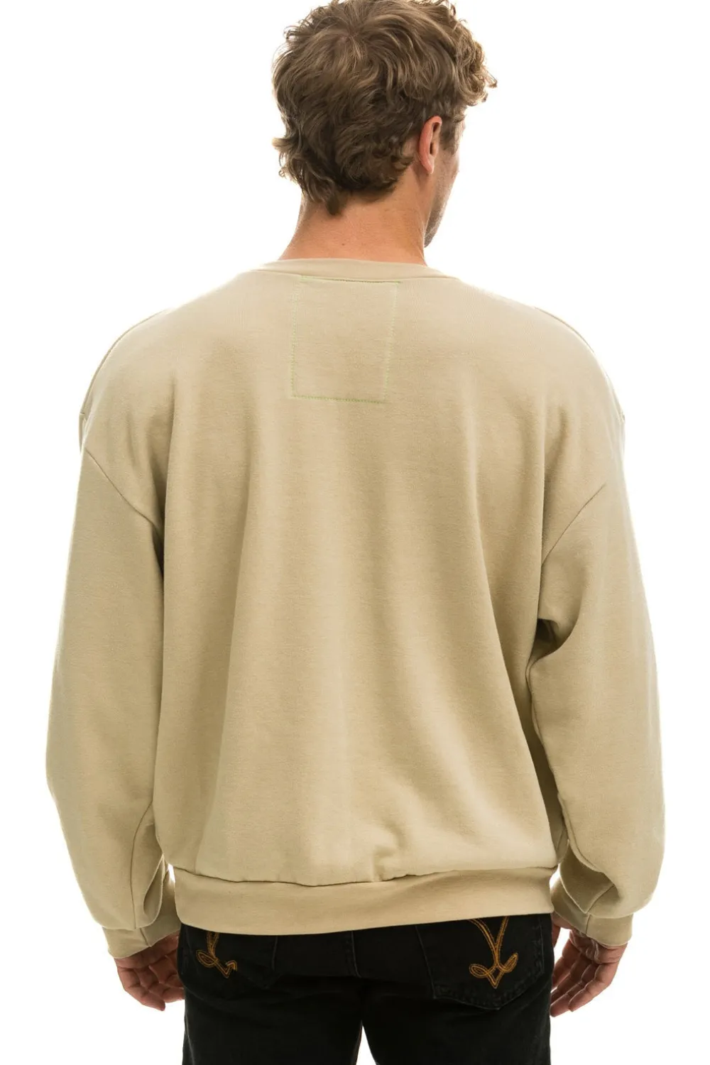 Sweatshirts | Sweatshirts | Aviator Nation PRAY FOR SNOW RELAXED CREW SWEATSHIRT - SAND
