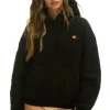 Hoodies | Hoodies | Aviator Nation QUILTED RELAXED PULLOVER HOODIE - BLACK