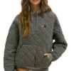 Hoodies | Hoodies | Aviator Nation QUILTED RELAXED PULLOVER HOODIE - HEATHER GREY HEATHERGREY