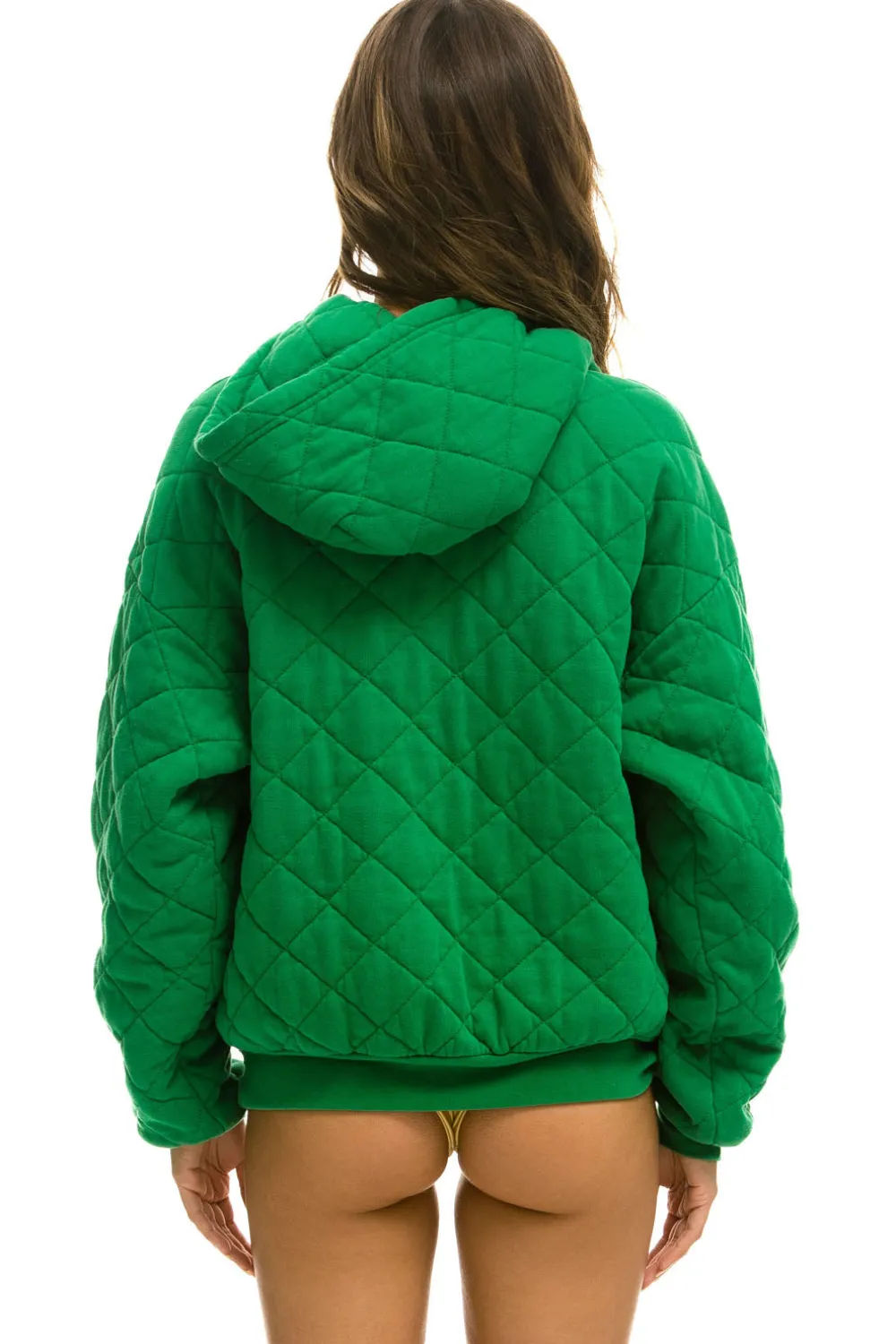 Hoodies | Hoodies | Aviator Nation QUILTED RELAXED PULLOVER HOODIE - KELLY GREEN KELLYGREEN